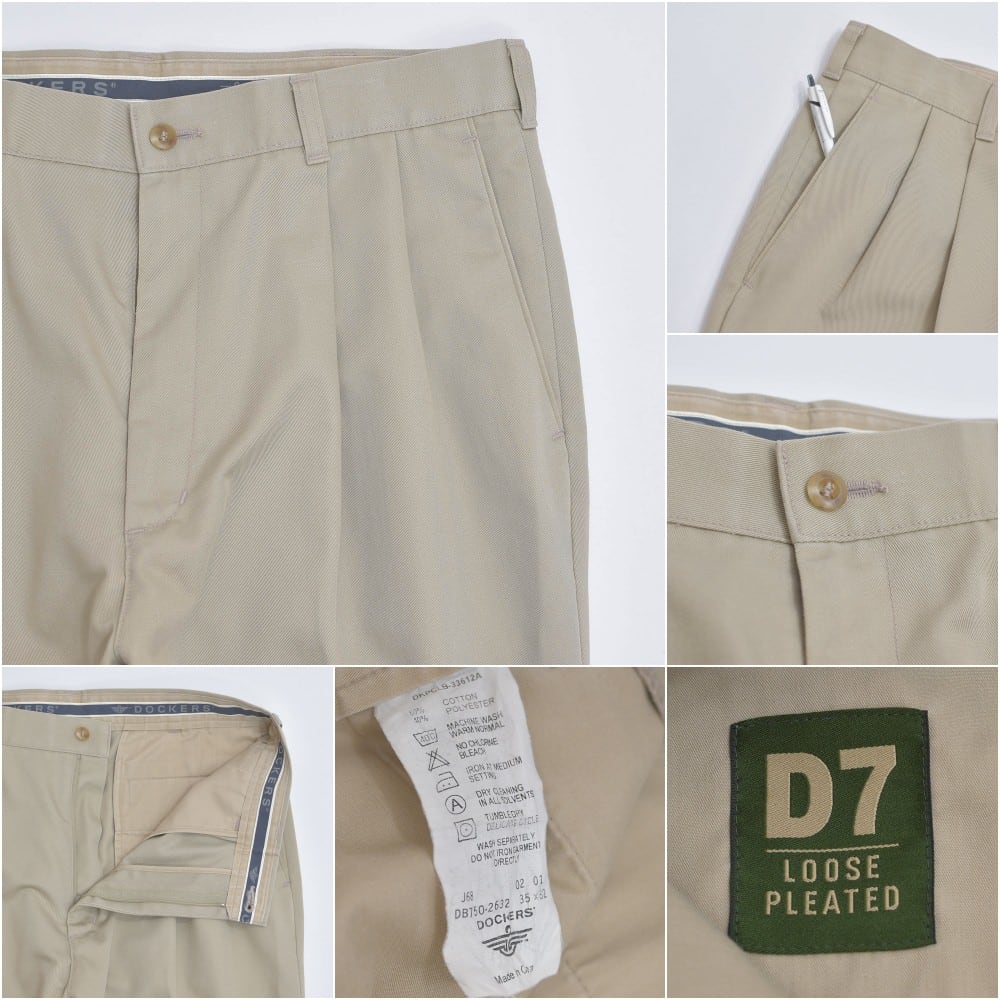 00s DOCKERS ドッカーズ 2タック チノ ワイドスラックス 00s DOCKERS ドッカーズ 2タック チノ ワイドスラックス