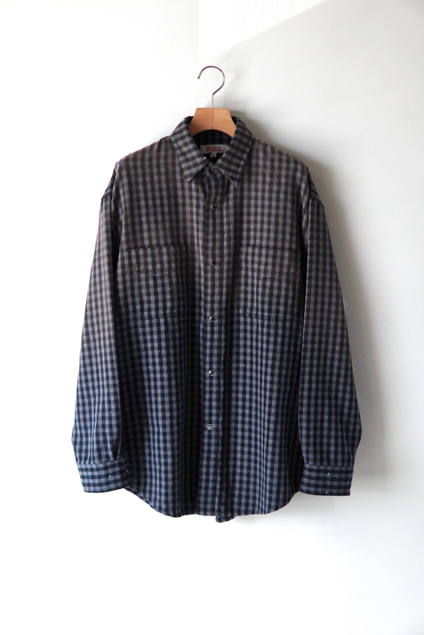 MASU / FADED SPARKLING PLAID SHIRT | POETRY