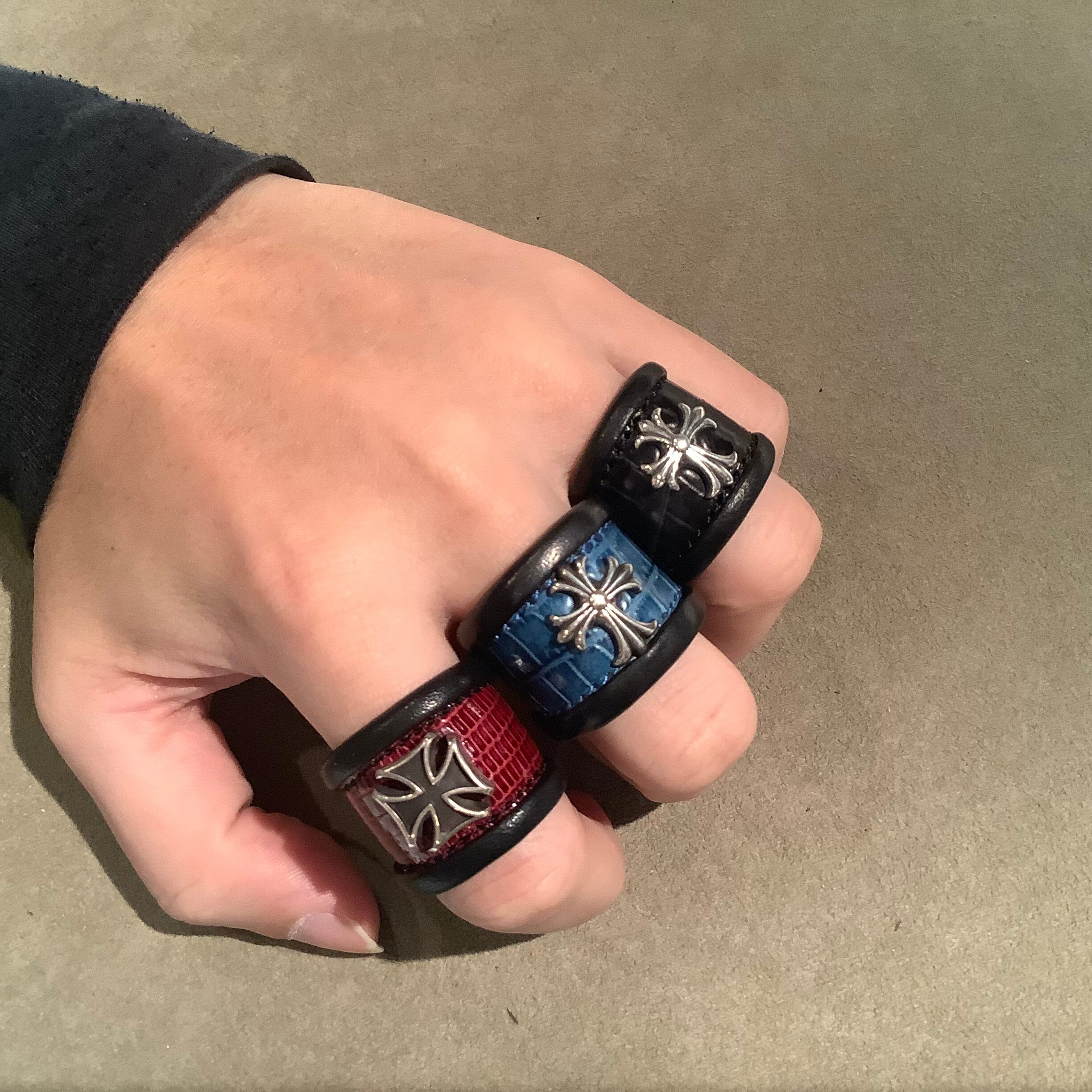 Snake Pit Leather Works LeatherRing Crocodile Cross スネーク