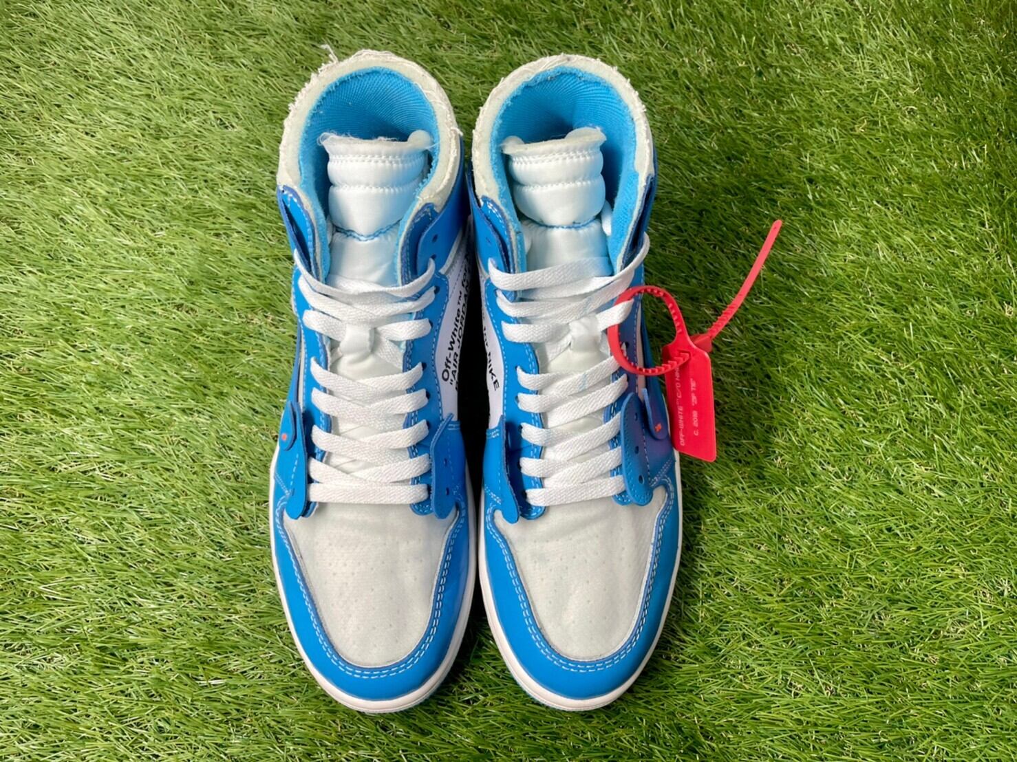NIKE × OFF WHITE AIR JORDAN 1 RETRO HIGH NRG UNC .5cm AQ