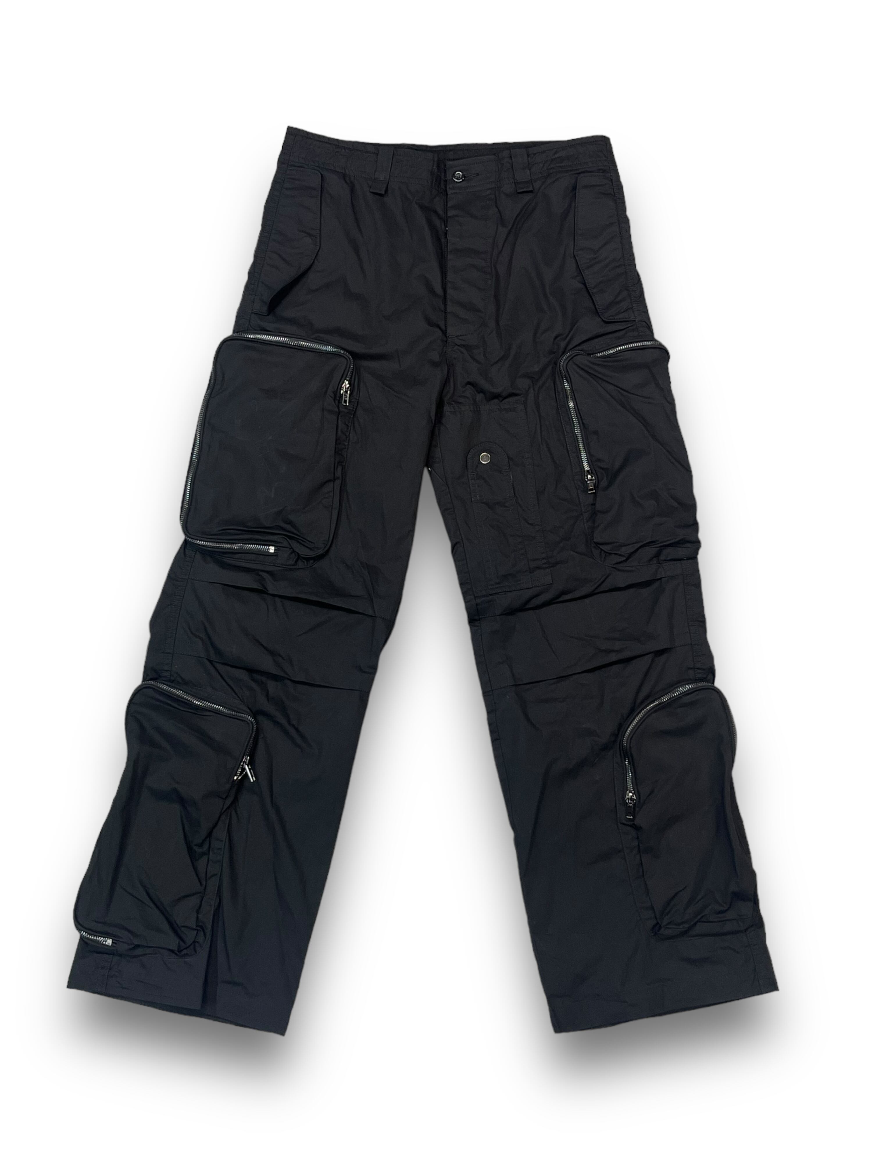 【PLANET STUDIO】big side pockets cargo pants (black)