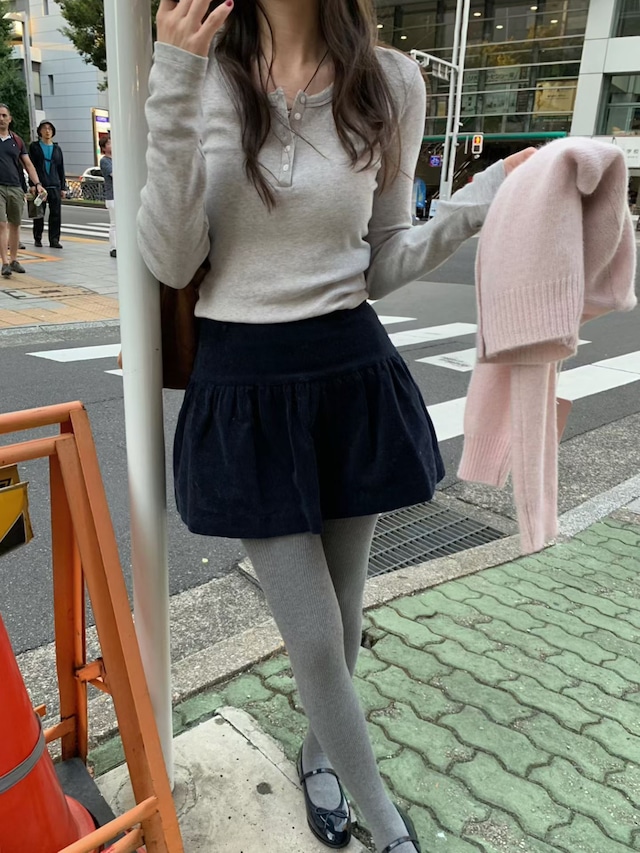 (予約) pretty young thing / Corduroy frill skirt 2color