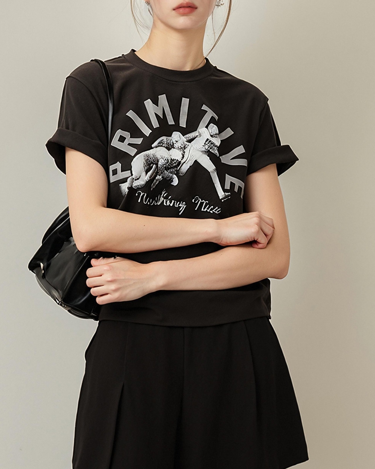 レトロプリントクルーネックTシャツ A0995 - 6