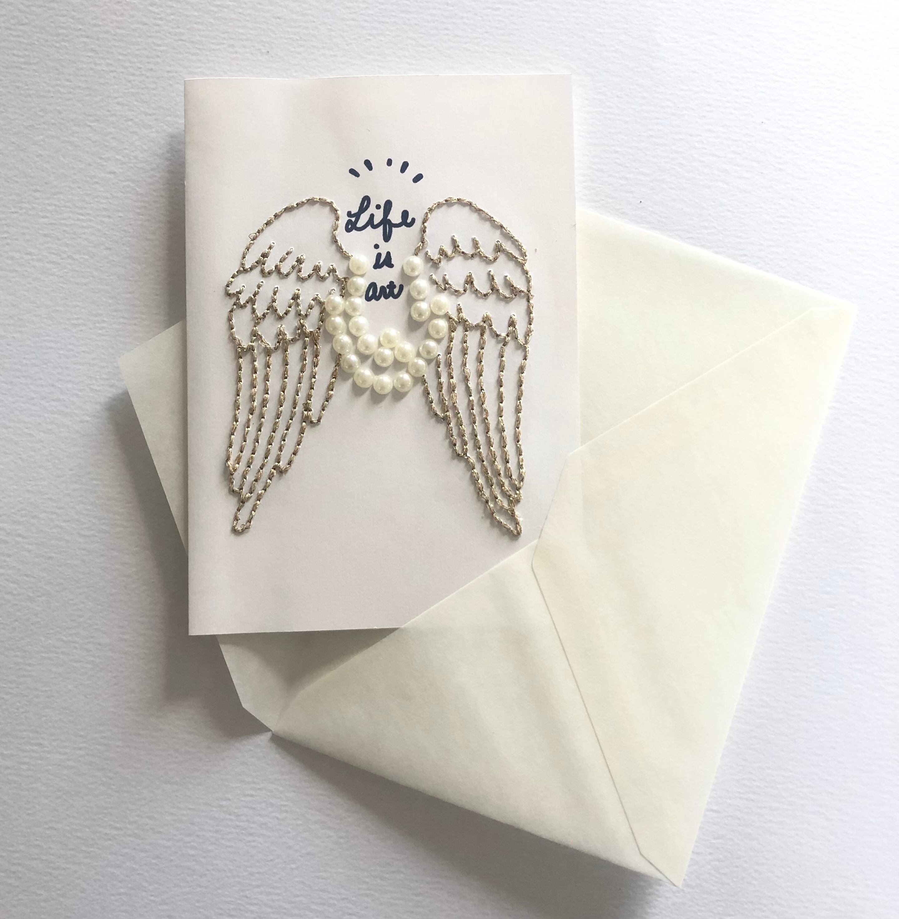 メッセージカード Wing（刺繍）