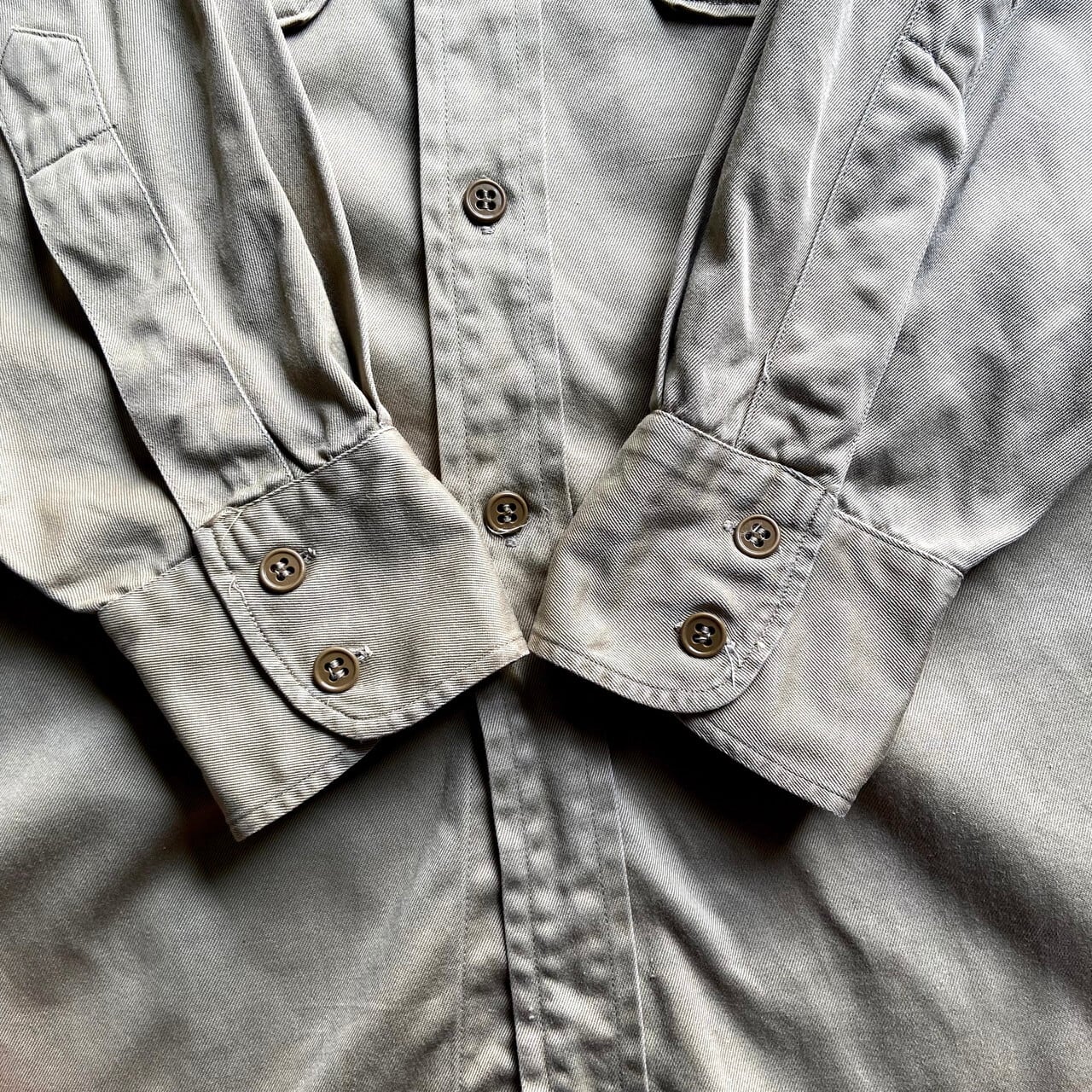 50年代 米軍実品 U.S.ARMY 長袖 コットンツイル ワッペン ミリタリー