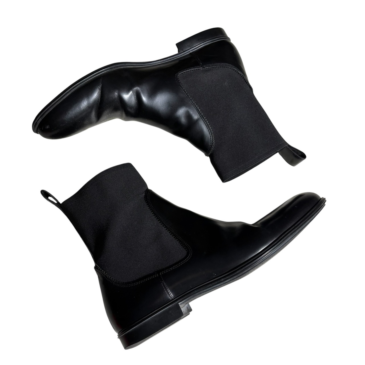 BALLY black leather chelsea boots