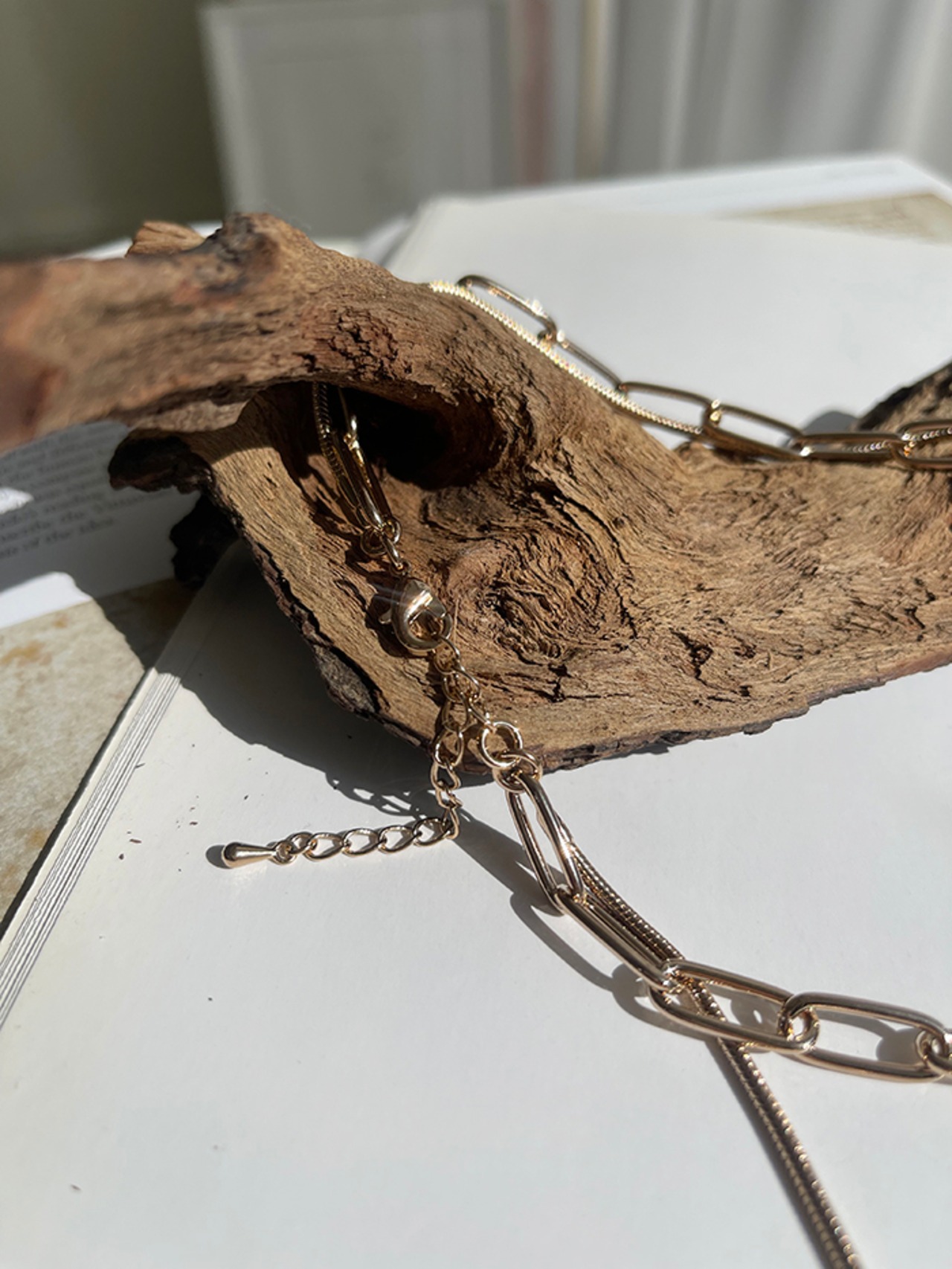 2-line Chain Necklace_gold