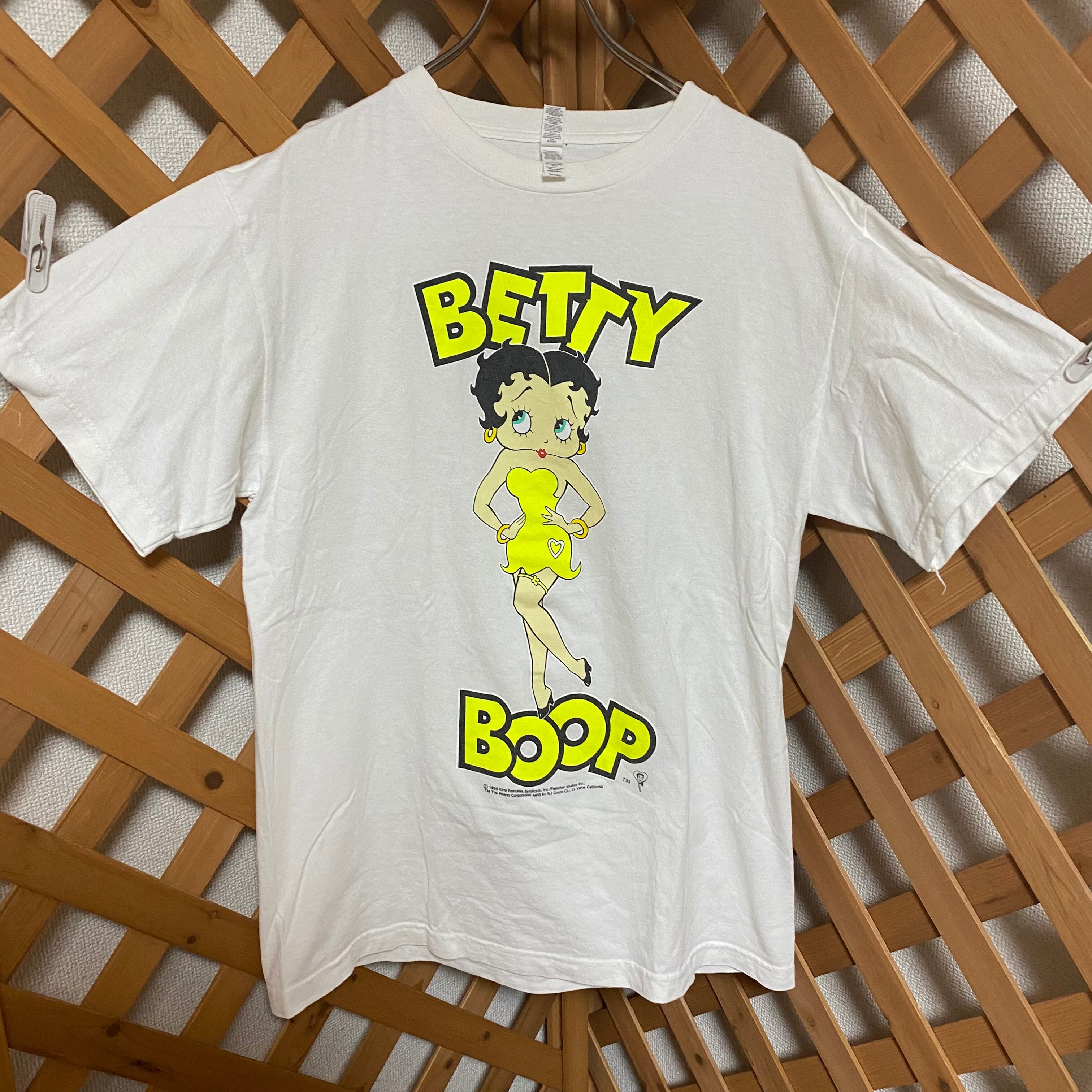ALSTIYL tシャツ BETTY BOOP 両面 ホワイト イエロー 古着 | LUCKY