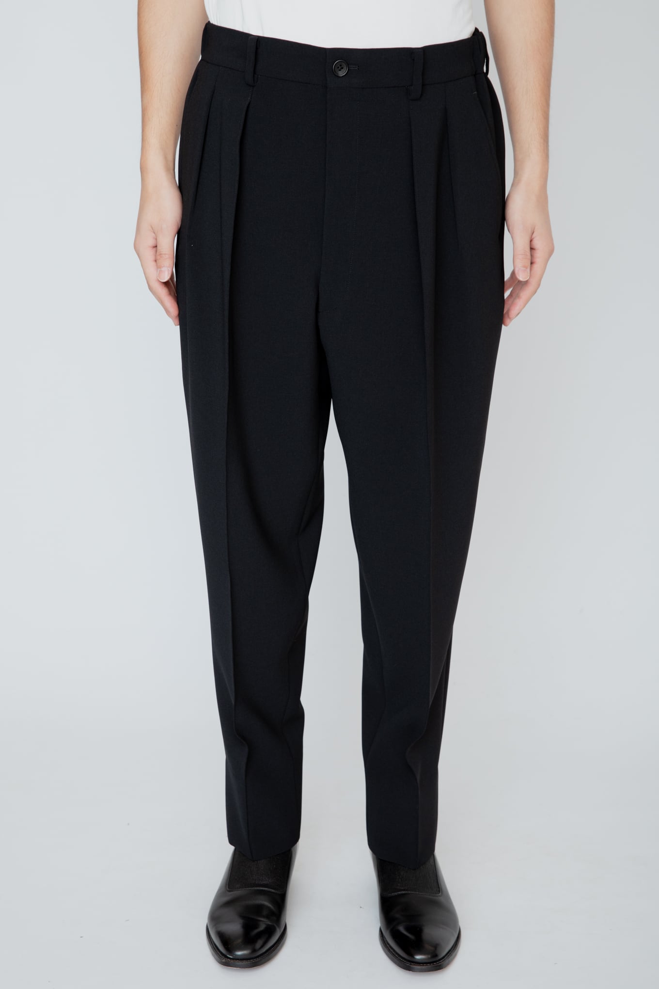 RAINMAKER】SHIRRING TROUSERS_BLACK | marfa store