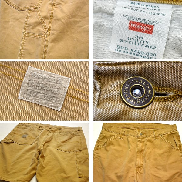 アメカジ雰囲気抜群、ショートカーゴ】ラングラー古着パンツ34
