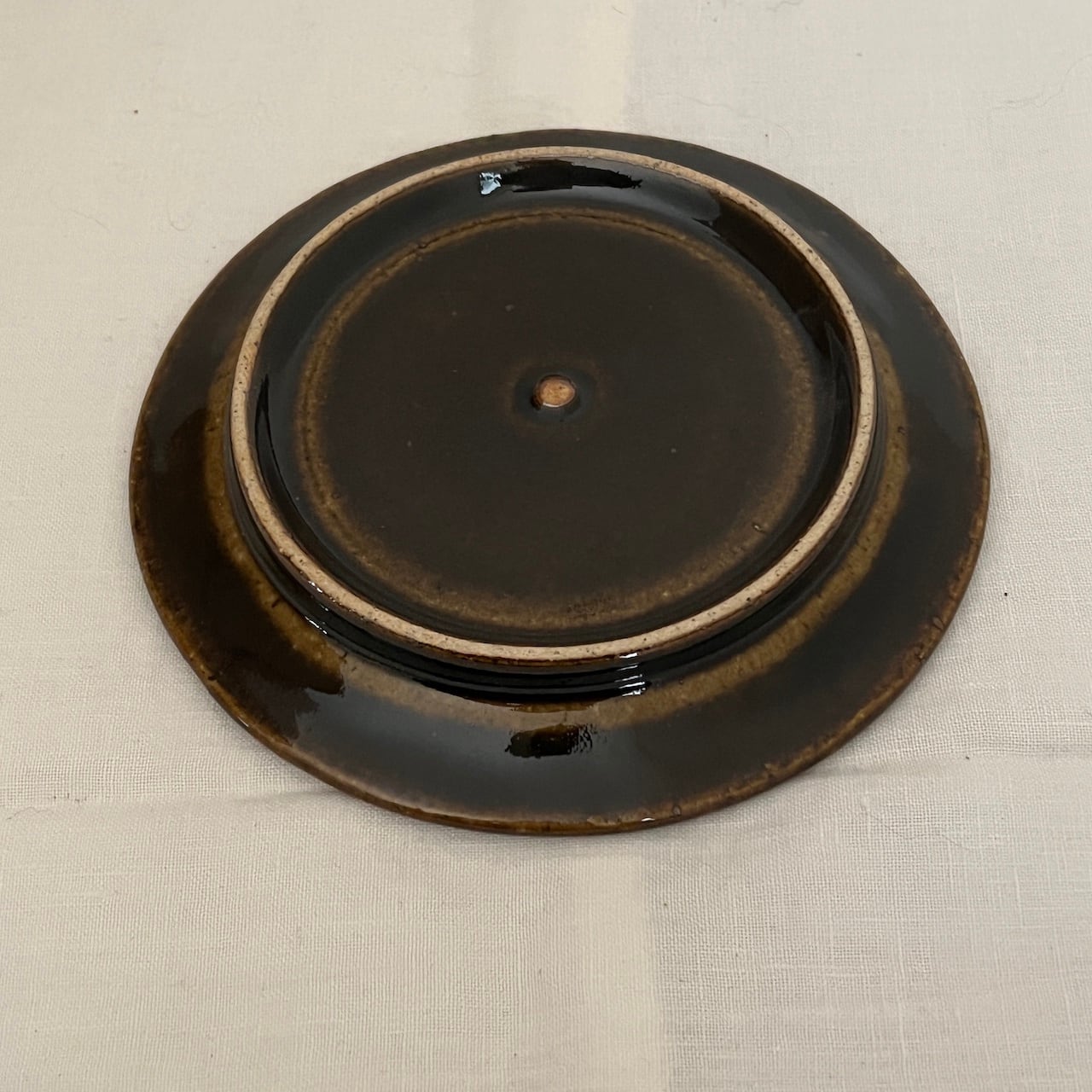 16cm 皿・茶 鈴木稔 | ひなぎく