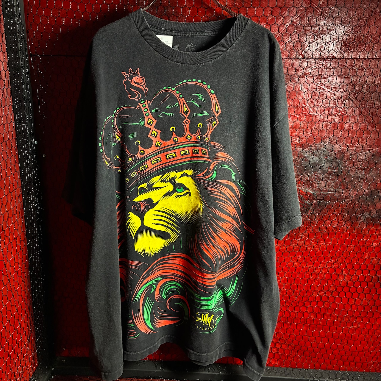 OGABEL グラフィックTシャツ ライオン ラスタカラー ビッグサイズ