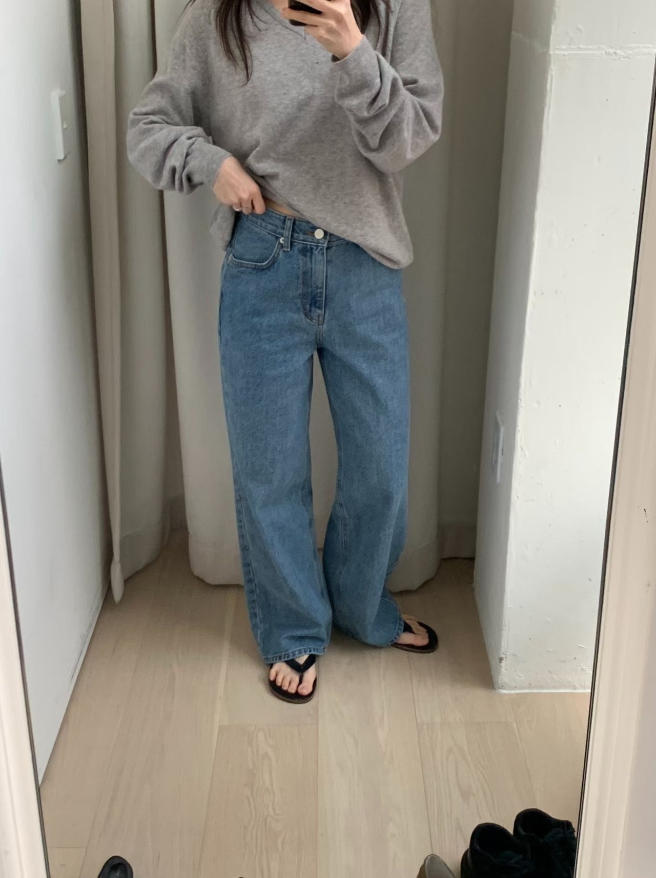 (即納) fl lanel / Straight denim 2color