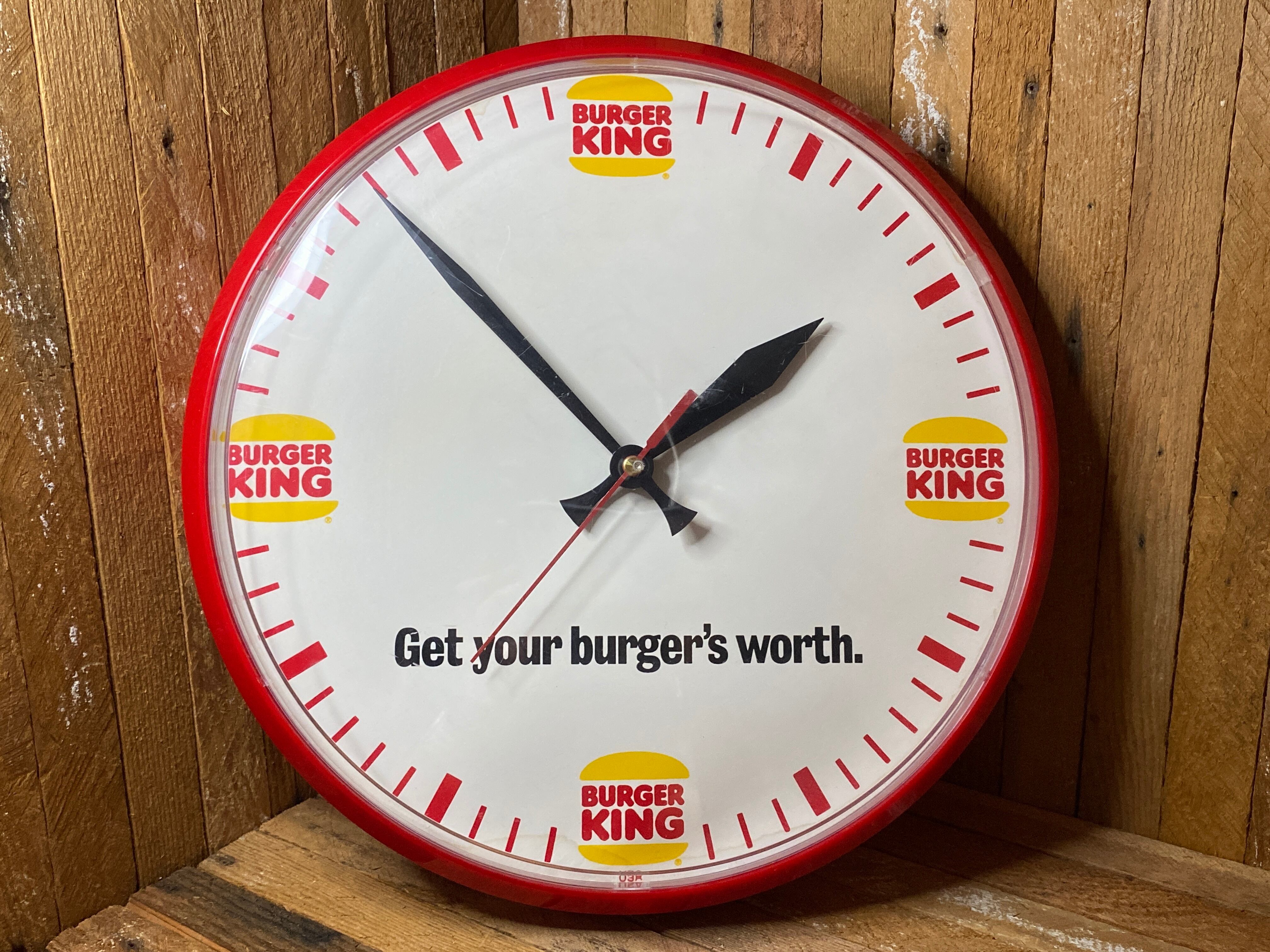 バーガーキング 掛け時計 Burger King wall clock非売品  