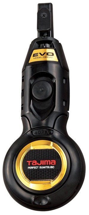 【特価処分】タジマ(Tajima) パーフェクト墨つぼ EVO-M 黒 糸長さ20m PS-EVO-MBK