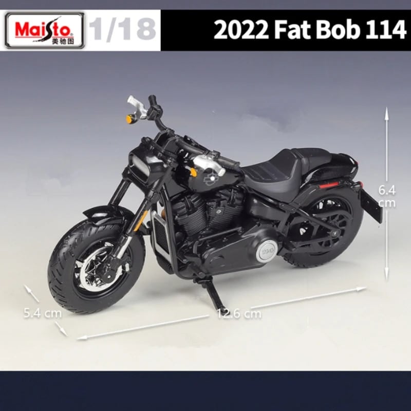 Maisto 1:18 ハーレーダビッドソン 2022 ファットボブ 114 合金