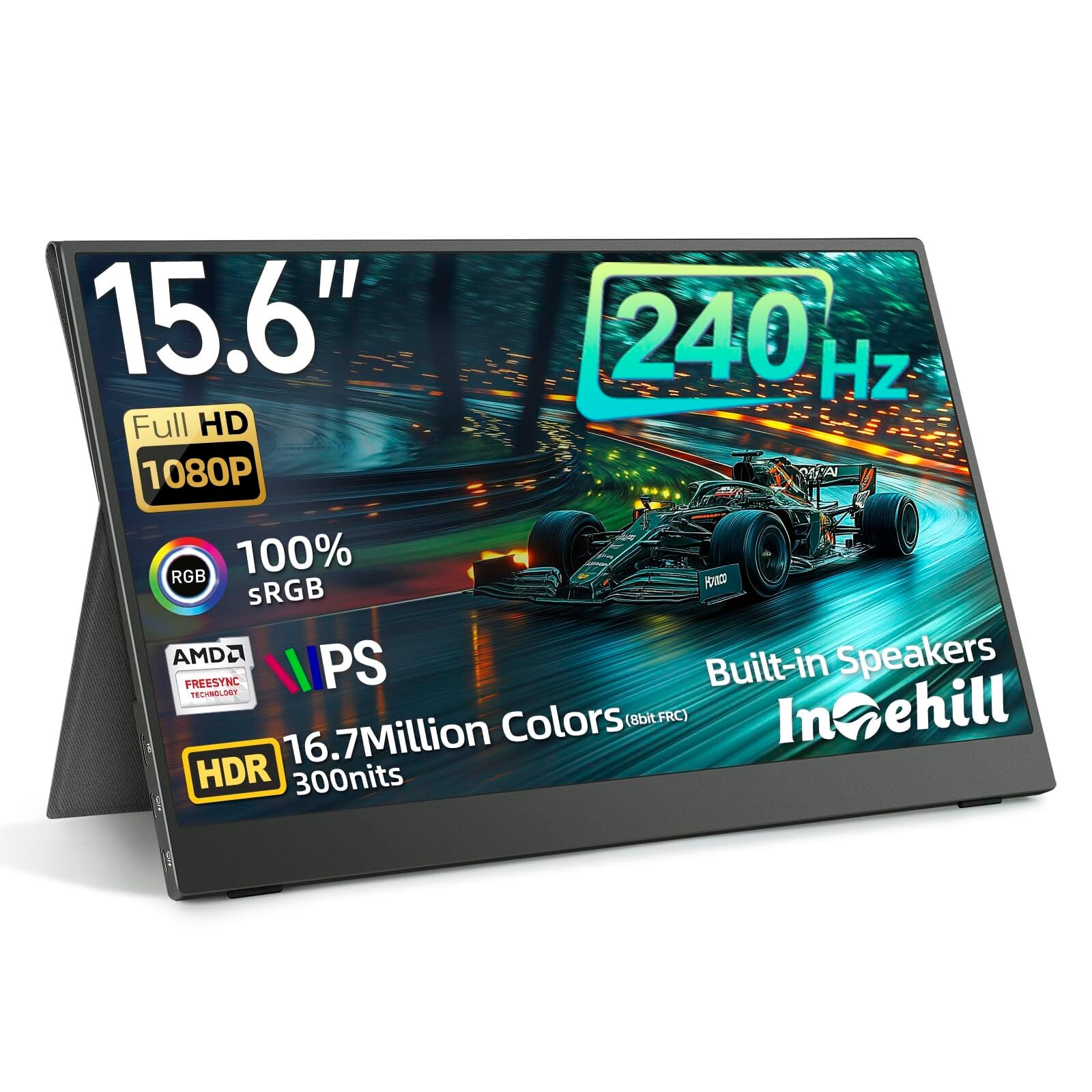 Intehill モバイルモニター 240Hz 15.6インチ Fast IPS・FreeSync・HDR