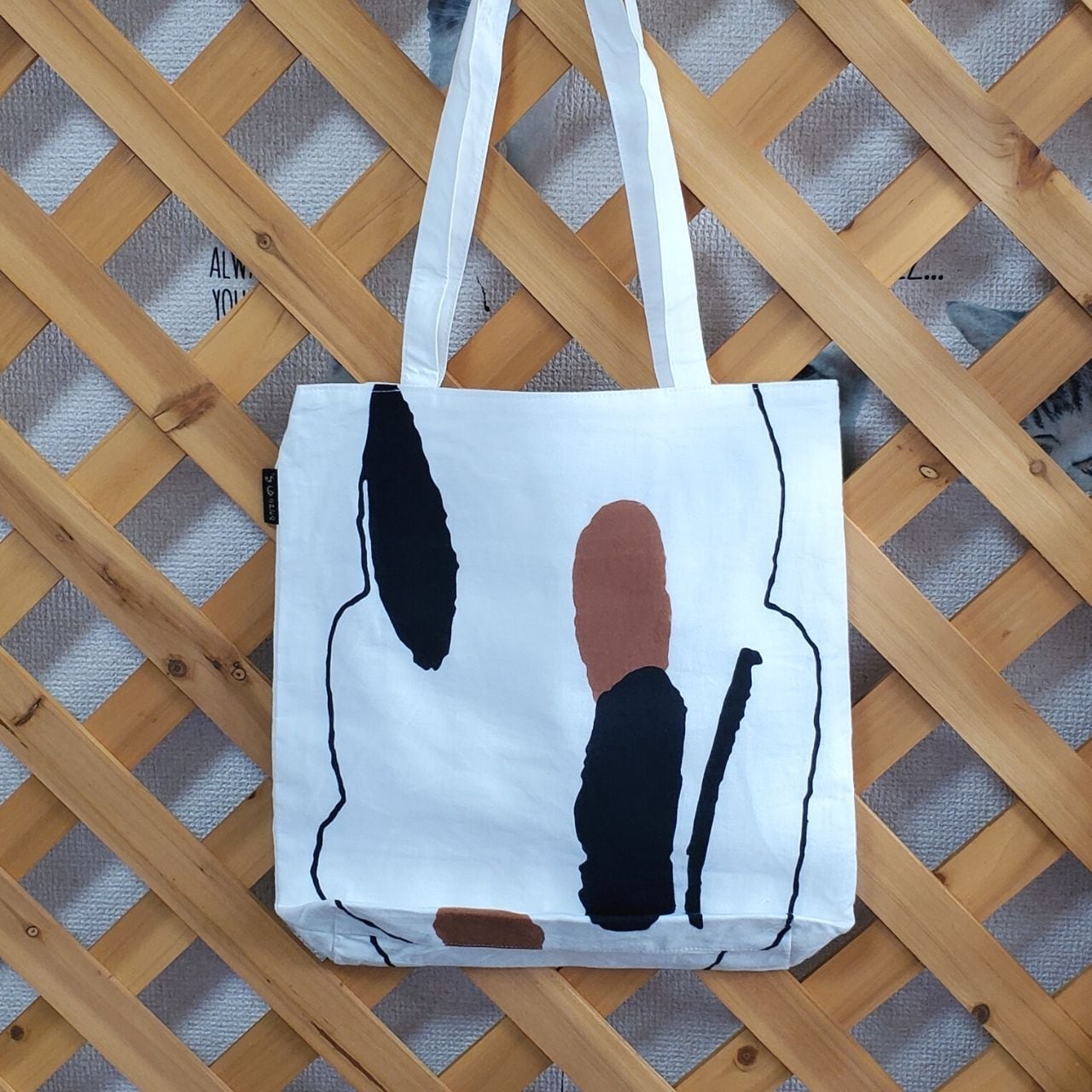 陽だまり猫　のら(ミケ子・三毛猫)　　　手ぬぐいトートバッグ