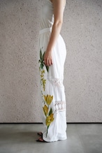 vintage lace pants yellow tulip