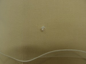 ベール　テグス入りメロー　クリスタル刺繍　フェイス６０×トレーン80