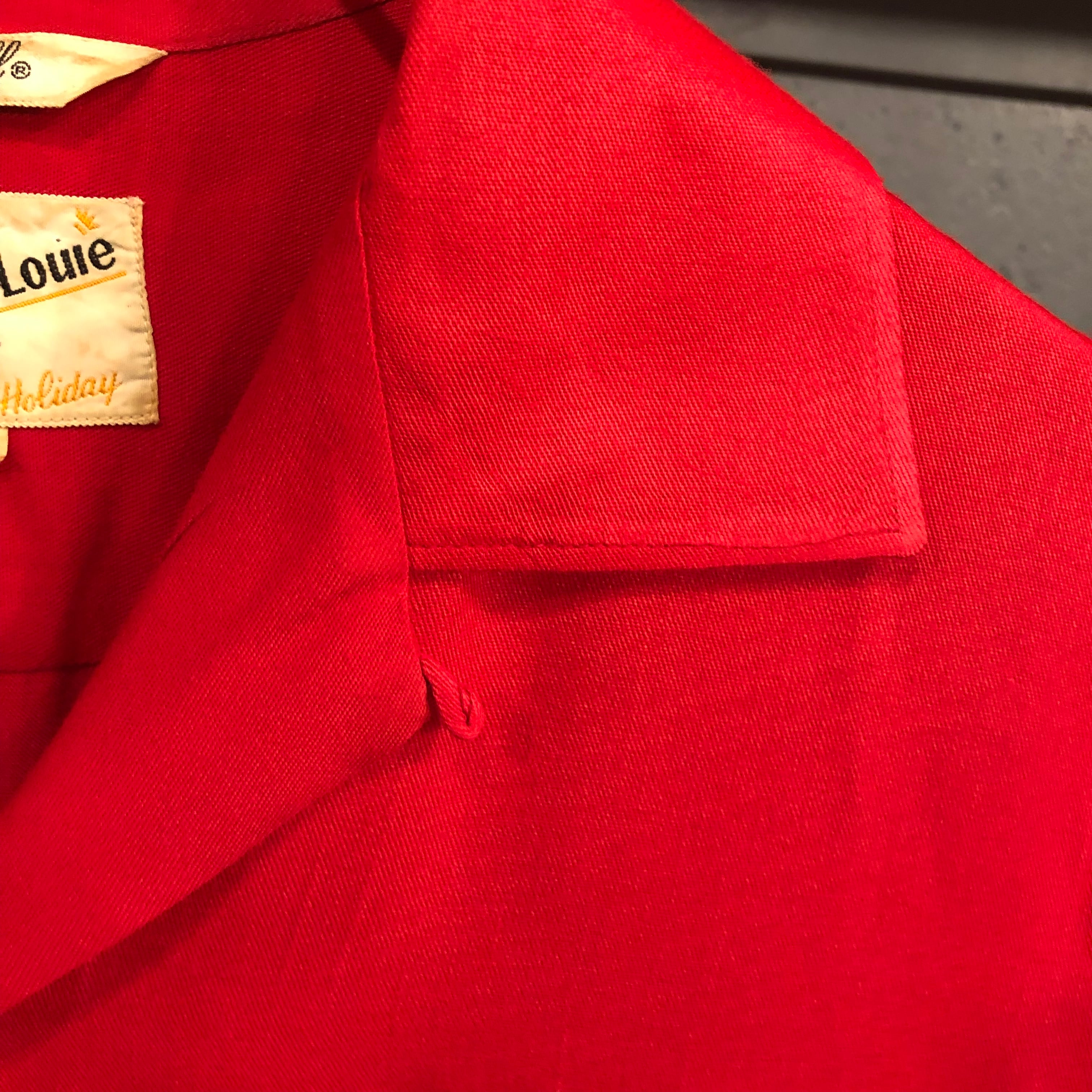 ウェア・シャツ 60s KingLouie bowling shirts red 60s King Louie Vintage Bowling Shirt | VOSTOK