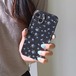 【送料無料】 iPhoneケース スマホケース カバー l  可愛い ソフトラバー 韓国 おしゃれ キュート 花柄 最新機種対応 フラワー オールシーズン 黒 水色