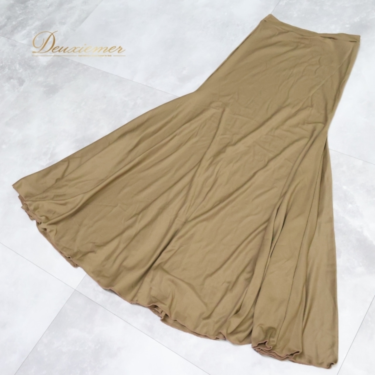 フラメンコ 衣装 ファルダ スカート 無地 レッスン 練習着 タイト 伸縮 ストレッチ パーティ 発表会 軽い カーキ系 ブラウン系 薄手 お洒落 シンプル レディース ダンス 衣装 軽やか