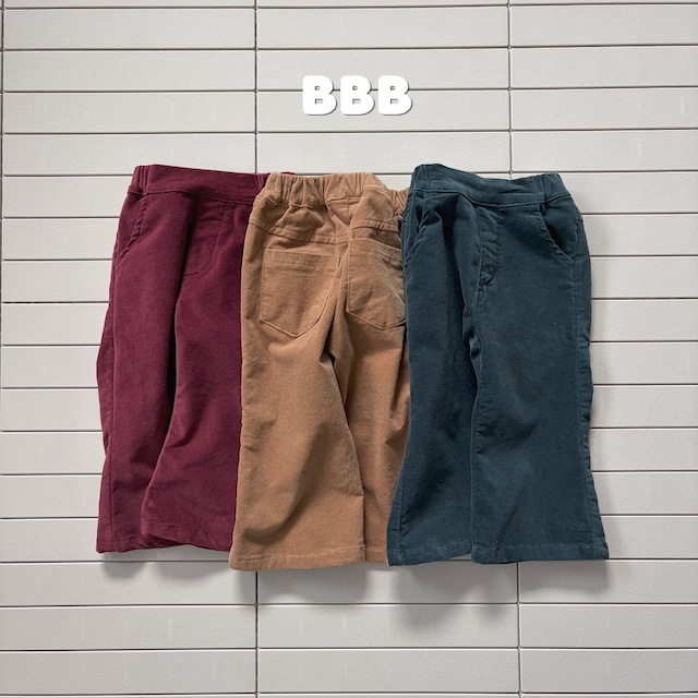 【取寄】bella bambina|velvet bootcut pants|ベルベットブーツカットパンツ|XXS-XL|kids|26 autumn