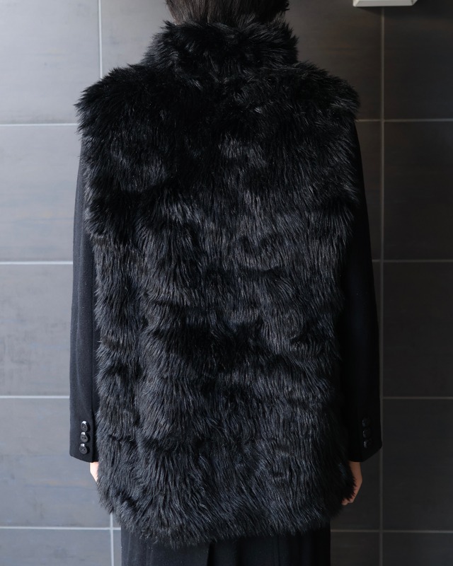 Oversized fur vest