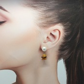 スタイリッシュに使いこなせる！琥珀パールピアス・イヤリング sl5_6_1_0519pp12