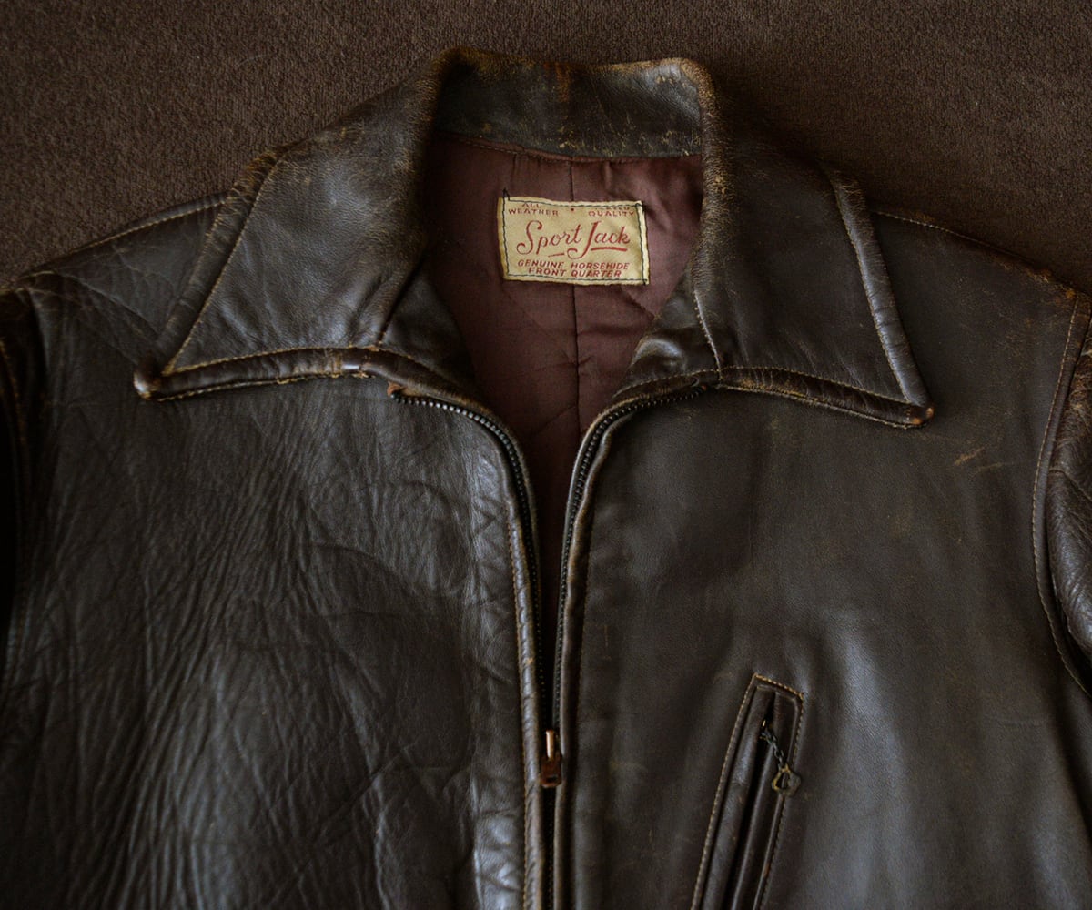 40s50sスポジャケビンテージ 40s SPORT JACK HORSEHIDE JACKET 38 | SECOND TIME GLORY