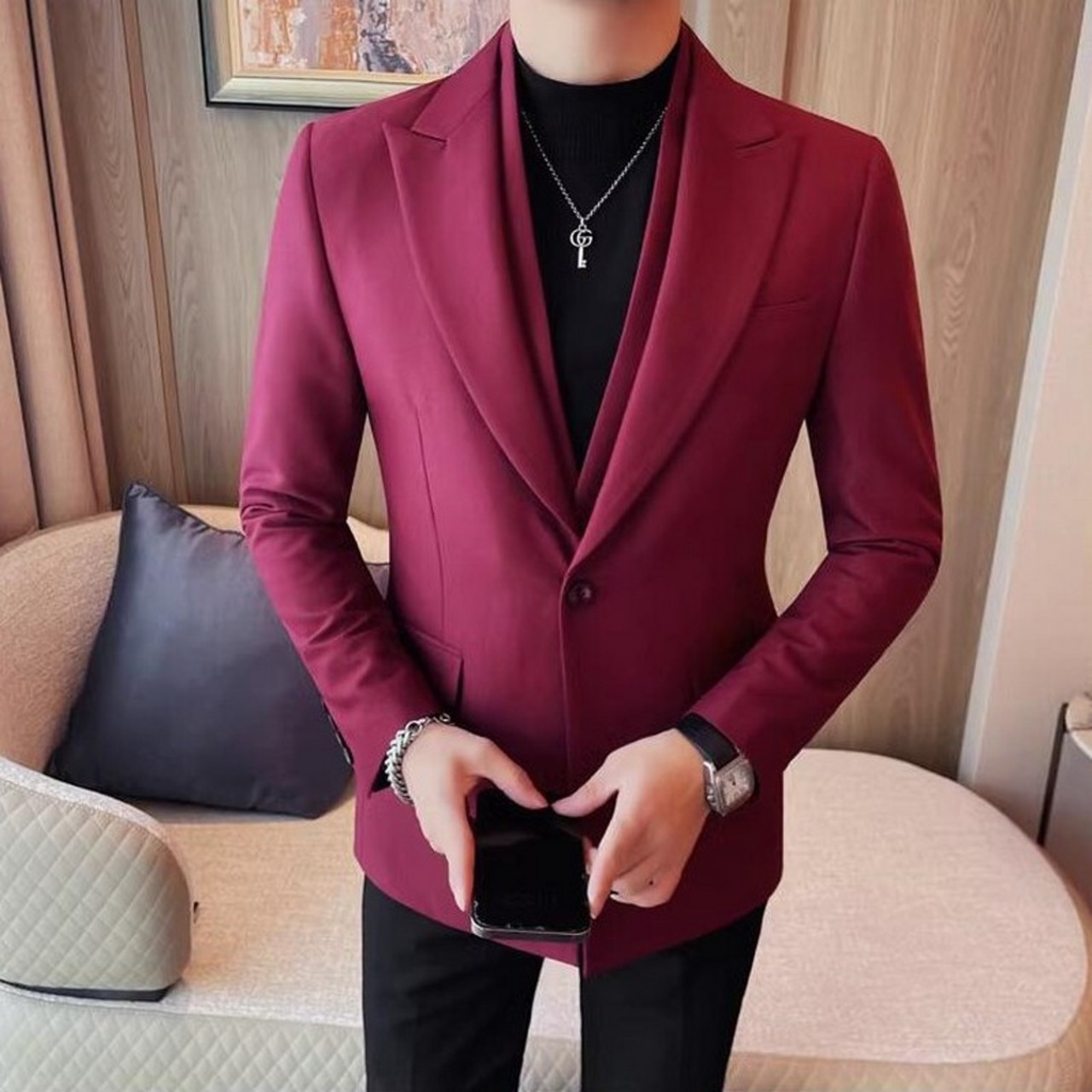 double color suit jacket 00225