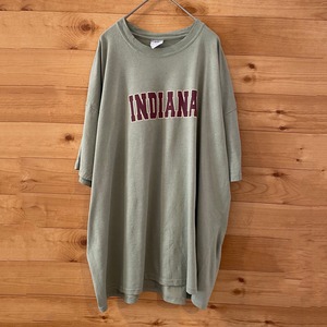 【JERZEES】INDIANA カレッジ風 ロゴ プリント Tシャツ 2XL オーバーサイズ US古着 アメリカ古着