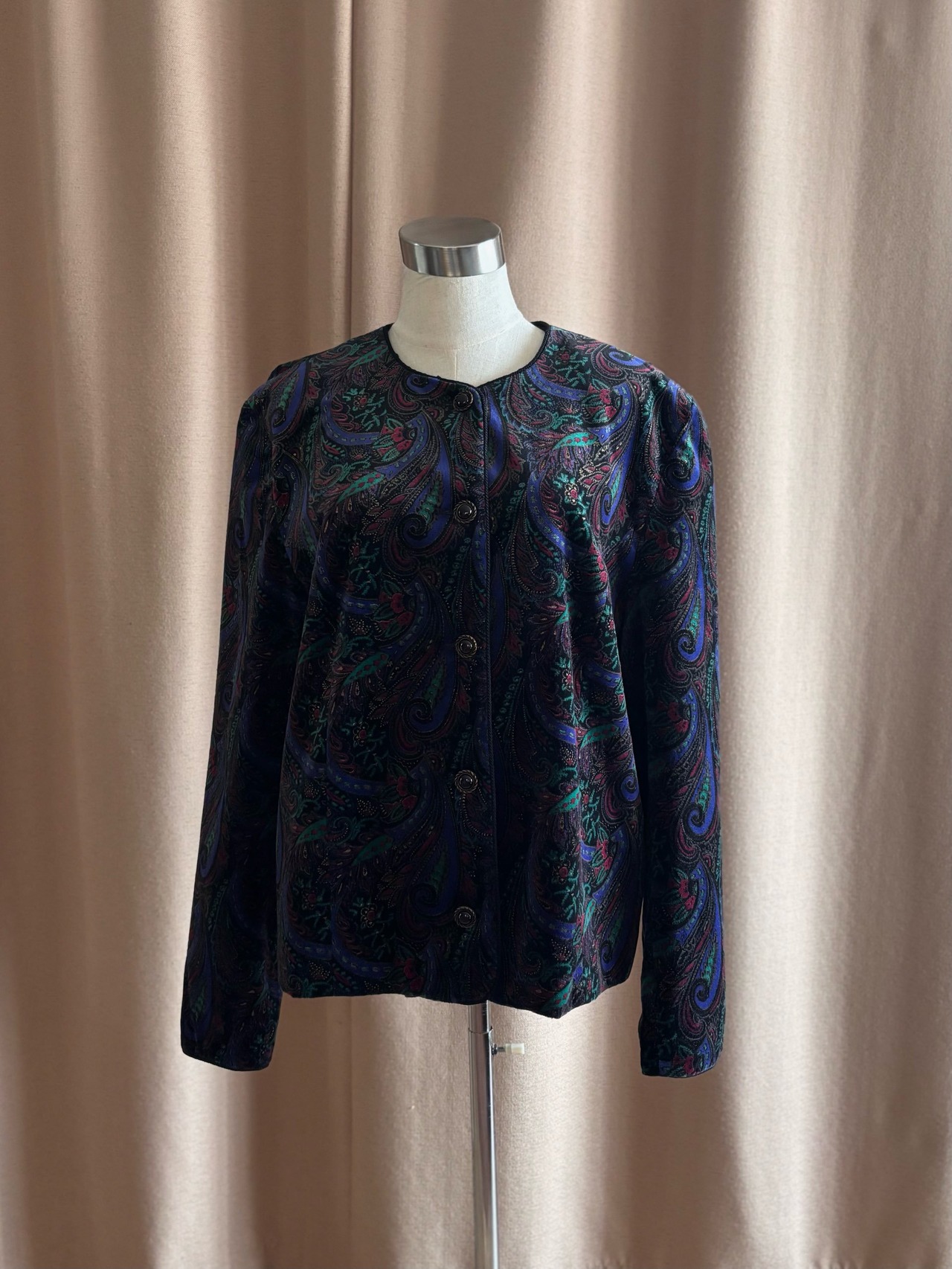 MADE IN CANADA paisley velour jacket-5045-10