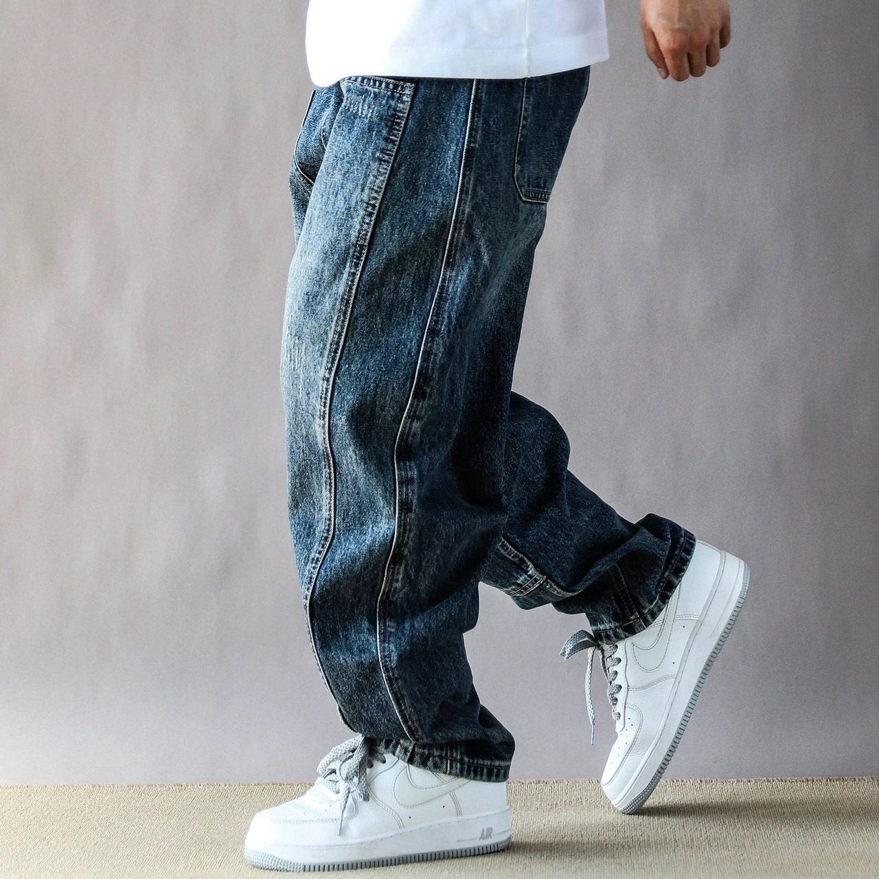 Vintage wide panel denim pants 1231 - 5