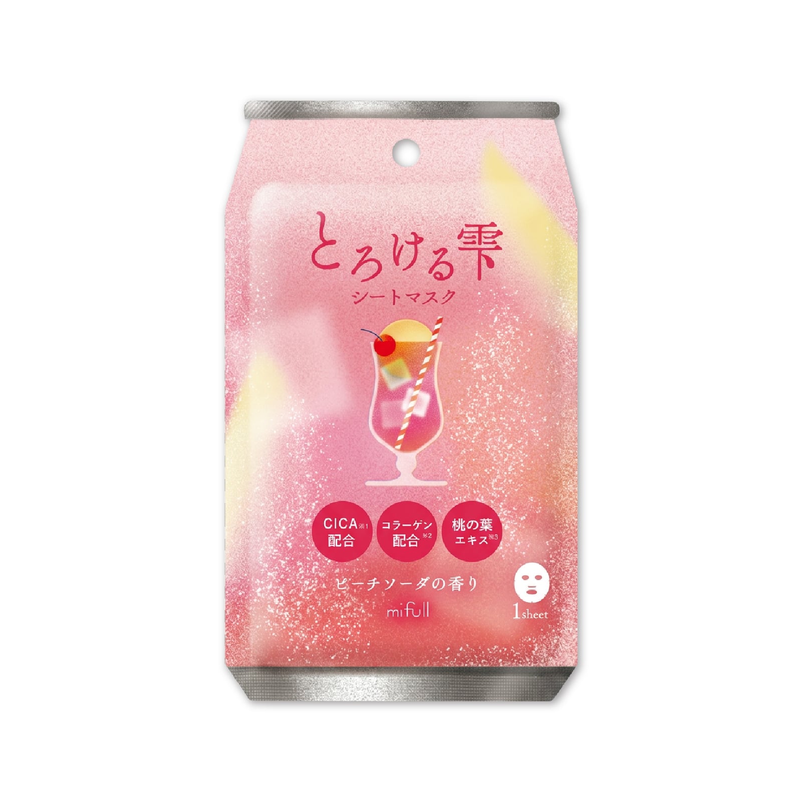 mifull】夏色ドロップ とろける雫シートマスク ピーチソーダ｜フェイス