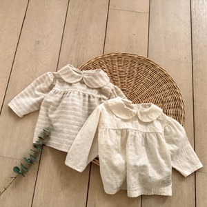 ベビー＆キッズ　春新作  韓国風 テクスチャー感 おしゃれ トップス