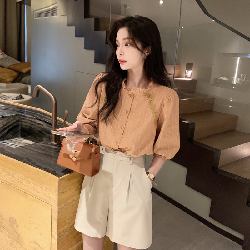 スリーブシャツ レディースサマー薄手トップス 夏物 スーパーモール84946418712