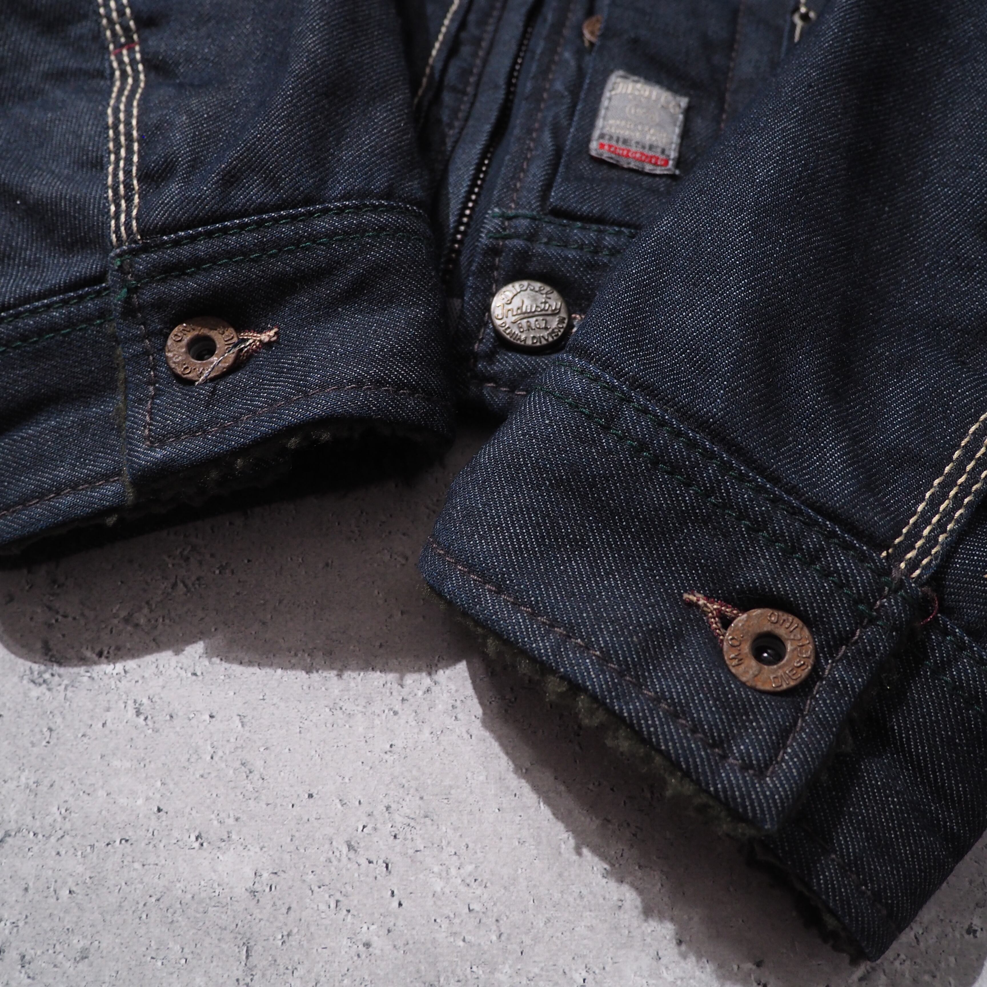 " DIESEL " Deformed Hood Design Denim jacket (made in Italy)