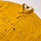 DAKS ダックス 両胸ポケット BD 半袖シャツ サイズ M /メンズ/山吹 イエロー