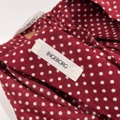 INGEBORG インゲボルグ 水玉 ドット ロング スカート /レッド系/レディース/ピンクハウス/日本製