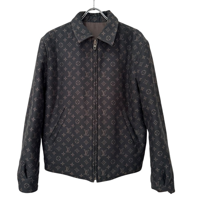 Rare◇LOUIS VUITTON Monogram Denim Jacket Brown RM062M MJBS03CZ6 48 1010