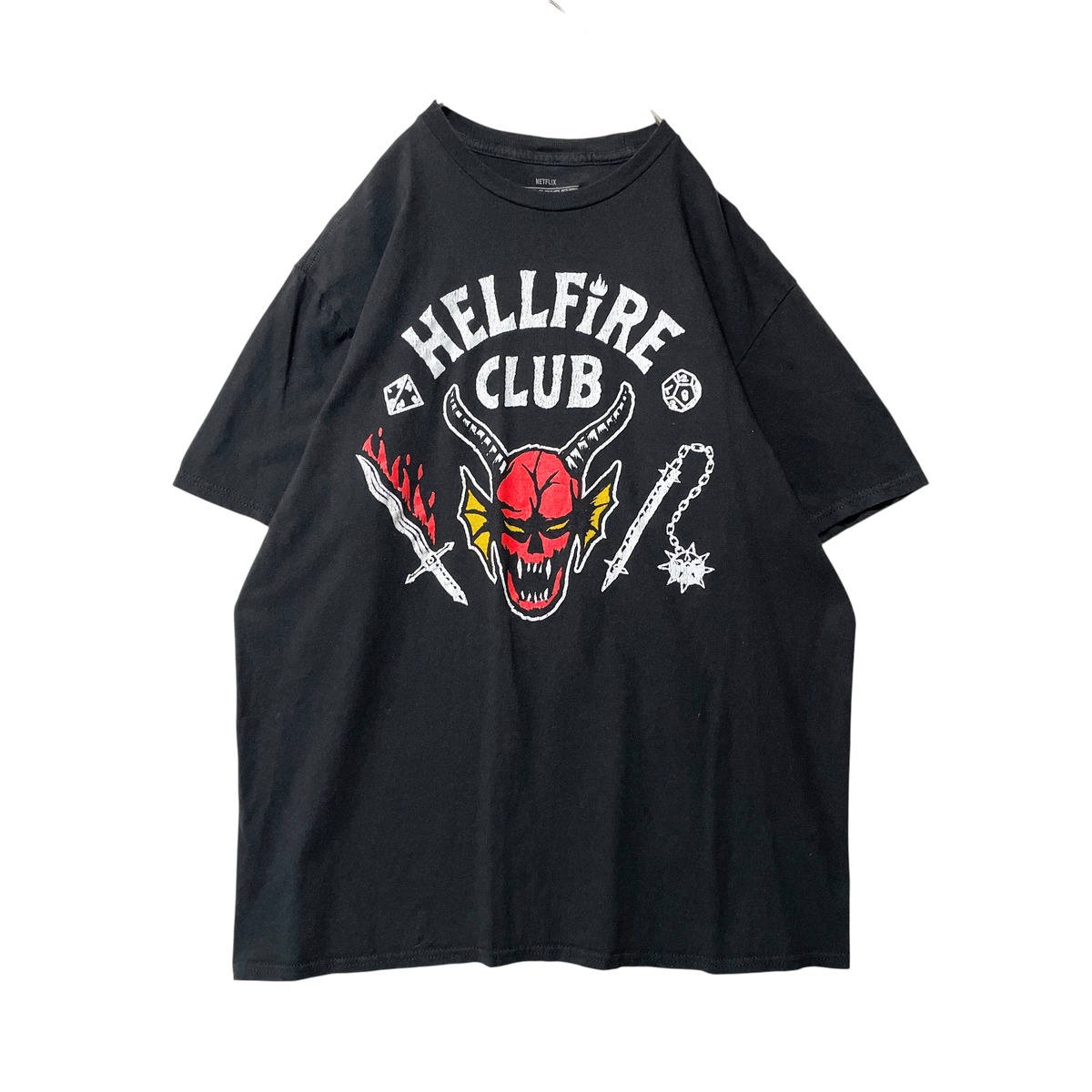 Netflixドラマ ストレンジャーシングス ヘルファイアクラブ Tシャツ L