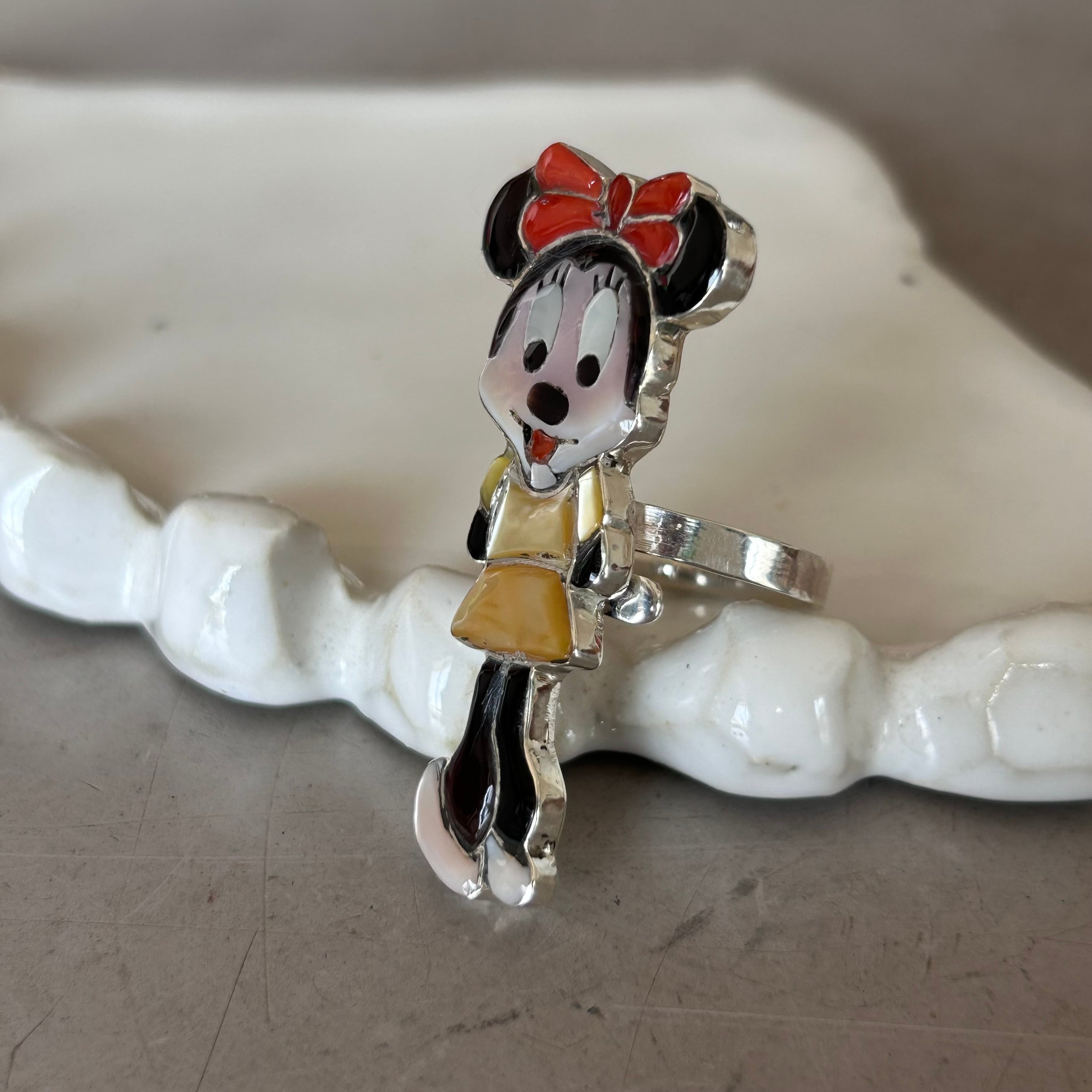 ズニ族 DON DEWA作 インレイキャラクターリング | Lucy vintage silver