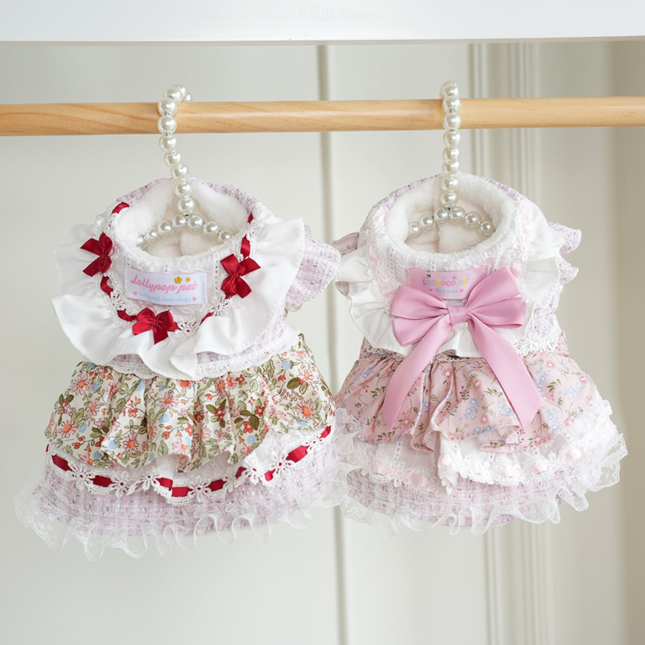 ツイードフラワーワンピース♡0217