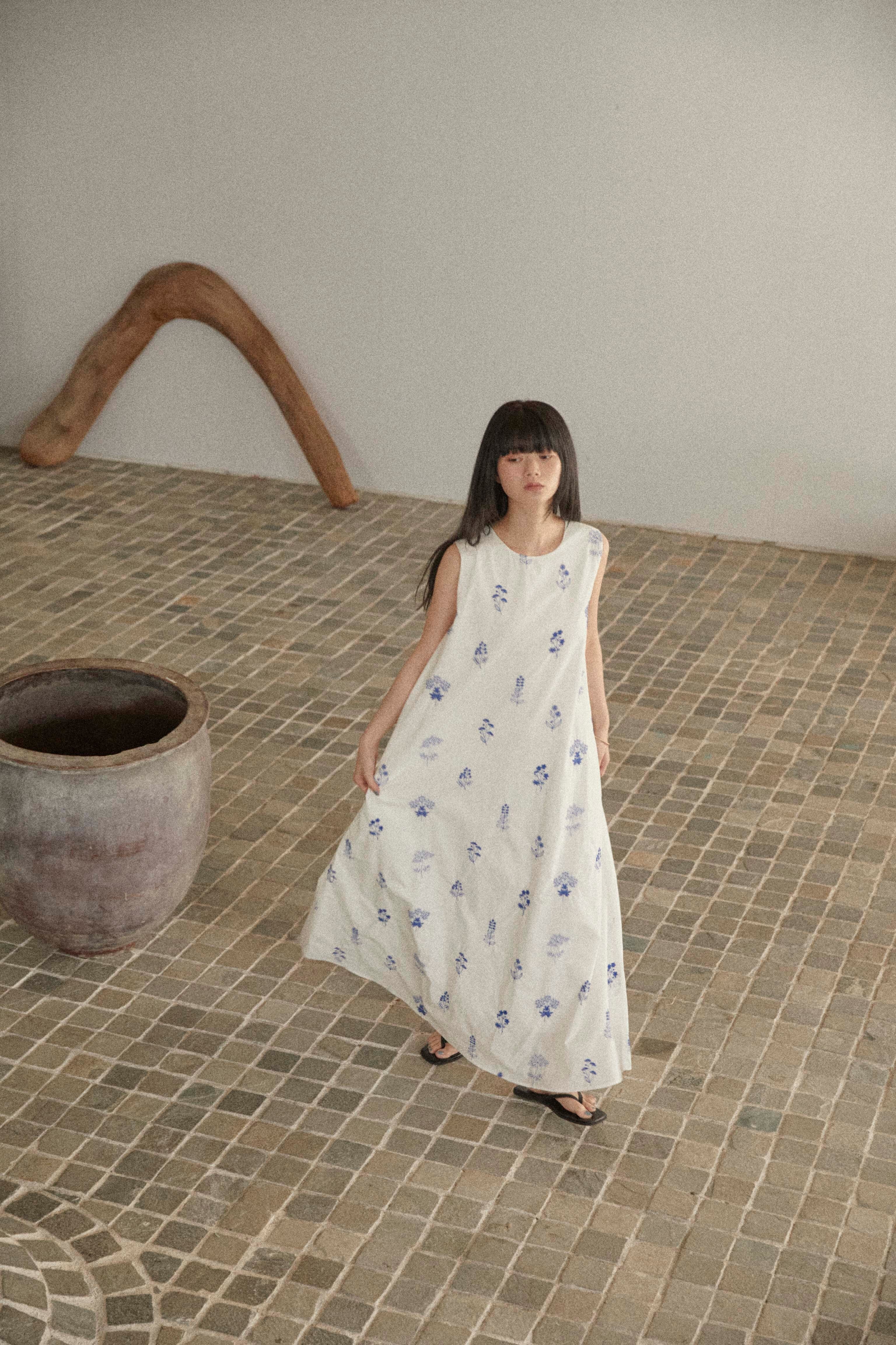新品タグ付きdium. Flower embroidery one piece DU250522 Flower Embroidery One Piece 【Tsizeあり】【Re Stock】 | dium.
