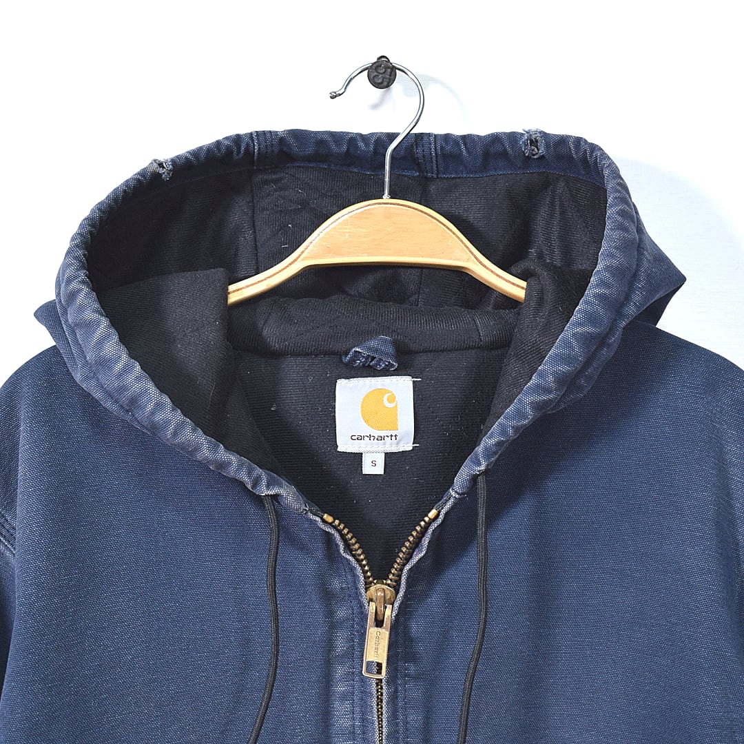 カーハート アクティブジャケット ダック地 ワーク ネイビー 紺 Carhartt メンズS アメカジ 古着 @DE0013 | ヤング衣料店  powered by BASE