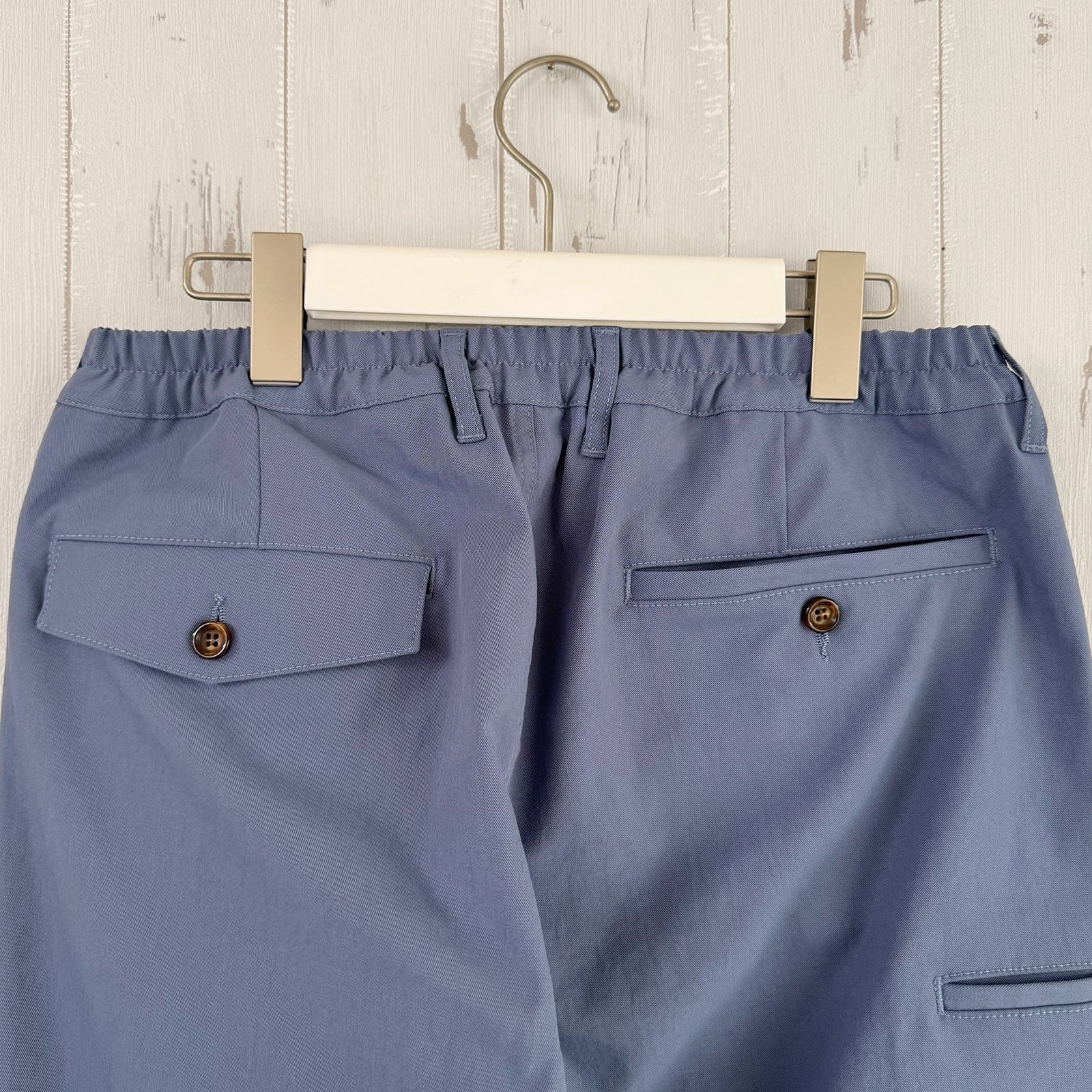 ONE TUCK STRETCH PANTS -ASH BLUE- | 8G SHOOT WEBSTORE