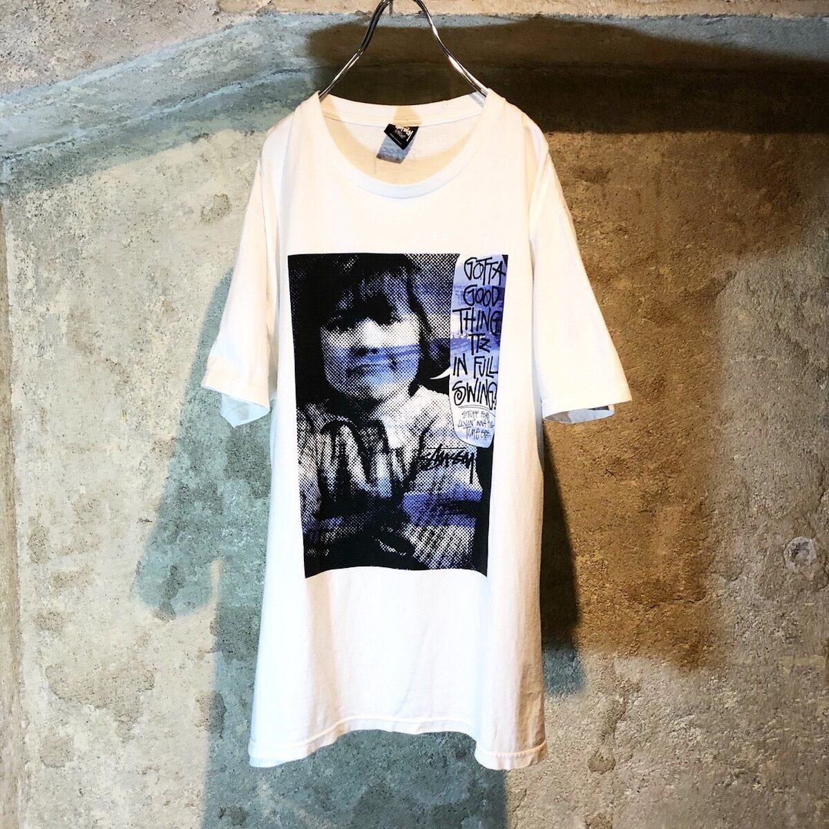 stussy girl photo print tee