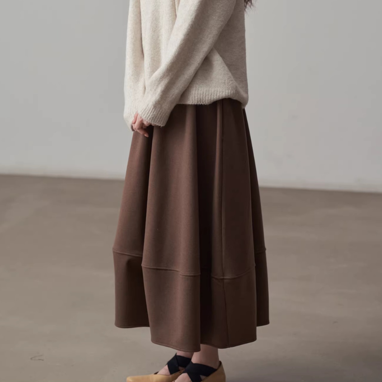 切り替え ミディアム丈 フレアスカート 00015・画像9